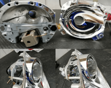 Установка линз Ауди А6 С5