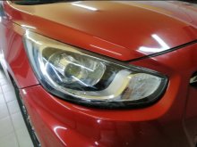 Установка линз Hyundai Accent