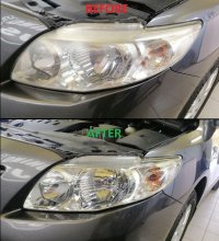 Полировка фар Toyota Corolla