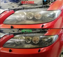 Полировка фар Mazda 6