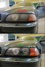 Полировка фар BMW e39