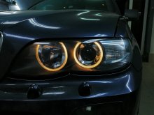Установка линз  Bmw x5