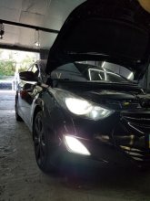 Hyundai Elantra 2012 встановлення світлодіодних ламп