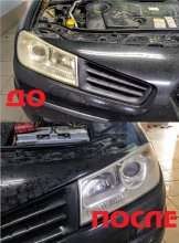 Renault Megane 2007 - полірування і шліфування фар