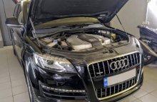 Полировка и шлифовкафар Audi Q7 2010 г.в.