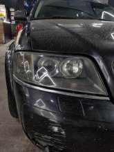 Полировка и шлифовка фар Audi A6 2003 г.в.