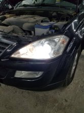 Установка LED ламп Ssang Yong Kyron 2013 р.