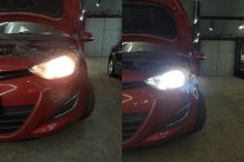 Установка LED ламп Hyundai I20 2014 р.