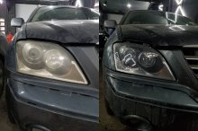 Полировка и оклейка фар бронепленкой Chrysler Pacifica