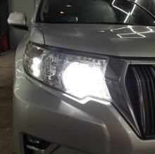 Встановлення LED ламп на Toyota Land Cruiser Prado 150 2018 року