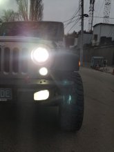 Установка LED ламп Jeep Wrangler 2018